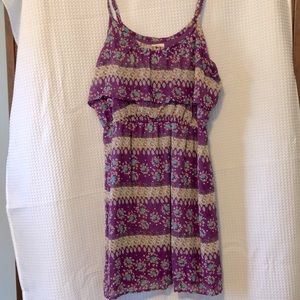 Violet/White Floral Summer Dress